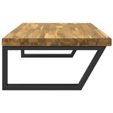  Polica za Lavabo - Umivaonik s prirodnim rubom montirana na zid - Izbijeljena i crna 100 x 50 x 24 cm Četvrtasto | shoptok.hr