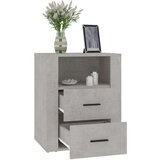  Noćni ormarić Siva boja betona 50x36x60cm od konstruiranog drva | shoptok.hr