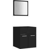 vidaXL 2-dijelni set kupaonskog namještaja od iverice crni | shoptok.hr