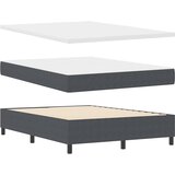  LED Box Spring Krevet Tamno siva i bijela 140 x 200 cm | shoptok.hr
