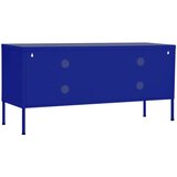 TV omarica mornarsko modra 105x35x50 cm jeklo, (20731662) | Shoptok.si
