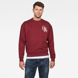 G-star Sweatshirt - Graphic 11 stor r sw l\s burgundy red Cene