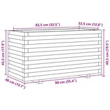  Vrtno cvetlično korito belo 90x40x49,5 cm trdna borovina | Shoptok.si