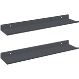 Lebdeća polica Zidne 2 pcs Antracit 40 x 8,5 x 2,5 cm Čelik | Eponuda.com