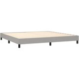 Box spring postelja z vzmetnico LED sv. siva 200x200 cm blago, (20726002) | Shoptok.si