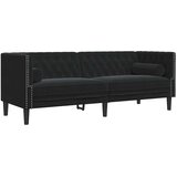  Trosjed Chesterfield s jastučićima crni baršunasti | shoptok.hr