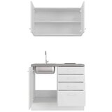 Flex-Well Majhna Kuhinja Z Aparati Lucca, Bela | Shoptok.si