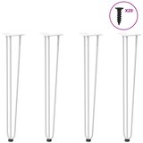  Ukosne noge za konzolne stoliće za konzolni stolić 4 kom. Bijele 72 cm Puni čelik | shoptok.hr