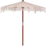 vidaXL Suncobran Ostalo Krema x 250 cm Pamuk i čvrsto drvo | shoptok.hr