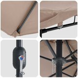  Vrtni suncobran Sivo-smeđa 385 x 209 x 244 cm Poliester | shoptok.hr