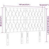  Uzglavlje crno 147 x 16 x 118/128 cm od tkanine | shoptok.hr