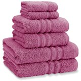 Catherine Lansfield Temno rožnati frotirni bombažni komplet brisač 6 ks Zero Twist – Cene