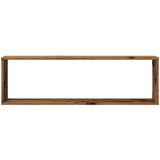  Kockaste zidne police 2 kom boja staro drvo 100x15x30 cm drvene | shoptok.hr