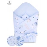 MimiNu jastuk dekica za novorođenče s mašnom - Inidian Blue | shoptok.hr