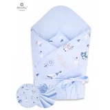 MimiNu jastuk dekica za novorođenče s mašnom - Inidian Blue