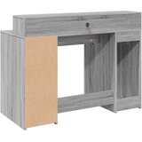  Radni stol s LED svjetlima siva boja hrasta 120x55x91 cm drveni | Shoptok.si