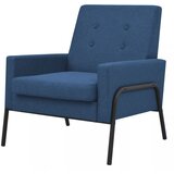 vidaXL Naslanjač moder iz jekla in blaga | Shoptok.si