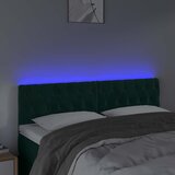  LED uzglavlje tamnozeleno 160x7x78/88 cm baršunasto | shoptok.hr