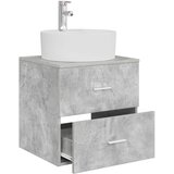  Umivaonik s policom Betonska siva 49,5 x 44,5 x 65 cm | shoptok.hr