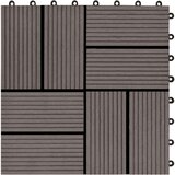  Talne plošče 11 kosov WPC 30x30 cm 1 m² rjave, (21143906) | Shoptok.si