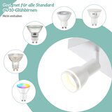 Nettlife LED stropna svetilka 4 stropni reflektorji: kvadratni modeli bela stropna svetilka nastavljiva stenska svetilka GU10, brez žarnice, (22116662) | Shoptok.si