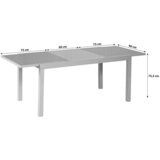 Gardenson VRTNA GARNITURA AMALFI aluminij barve grafita, siva | Shoptok.si