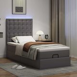  Otomanski okvir kreveta s madracem sivi 90x200cm umjetna koža | shoptok.hr