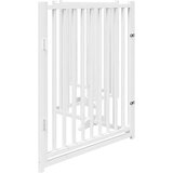 vidaXL Vrata za pse s vratima sklopiva 4 panela bijela 320 cm | shoptok.hr
