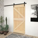  Klizna vrata s priborom za montažu 90 x 210 cm masivna borovina Cijene