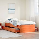 Maison Chic Posteljni okvir - Enojna postelja - Postelja za odrasle brez vzmetnice s predali 90x200 cm borovina-J7450, (21763317) | Shoptok.si
