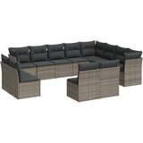 Maison Chic Seti vrtnega pohištva - Vrtna garnitura - Vrtni pohištvo set 12-delna z blazinami siva poli ratan, (21809940) | Shoptok.si