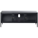 Unique Furniture Črna kovinska TV omarica 132x52 cm Carmel – Unique Furniture Cene