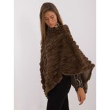 Wool Fashion Italia Poncho-AT-PN-2347.88-dark brown | Shoptok.si