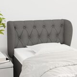  Uzglavlje s ušima tamnosivo 83x23x78/88 cm od tkanine | shoptok.hr