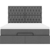 vidaXL Otomanski okvir kreveta s madraca tamnosivi 140x200cm tkanine | shoptok.hr