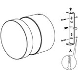 Eglo melzo spoljna zidna lampa/spot/1, led, 11w, 950lm, aluminij/crna | Eponuda.com