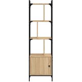  Regal za knjige s vratima boja hrasta 44,5x30x154,5 cm drveni | shoptok.hr