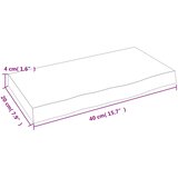  Zidna polica svjetlosmeđa 40 x 20 x 4 cm od obrađene hrastovine | shoptok.hr