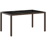 Vanjski set za objedovanje 7 pcs Smeđa i krem bijela | shoptok.hr