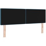  LED glava kreveta s LED trakama Tamno plava 144 cm Baršun | shoptok.hr