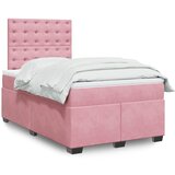 vidaXL Box spring krevet s madracem ružičasti 120 x 200 cm baršunasti Cijene