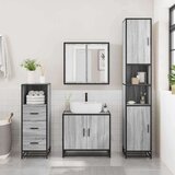 vidaXL Kopalniška omarica siva sonoma 35x37,5x100 cm inženirski les | Shoptok.si