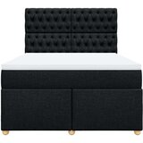 vidaXL Krevet s oprugama i madracem crni 140x200 cm od tkanine | shoptok.hr