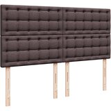  Krevet s oprugama i madracem tamnosmeđi 200x200 cm od tkanine | shoptok.hr