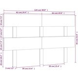  Uzglavlje za krevet crno 124 x 3 x 81 cm od masivne borovine | shoptok.hr