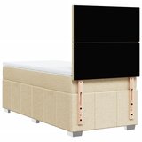  Krevet s oprugama i madracem krem 100 x 200 cm od tkanine | shoptok.hr