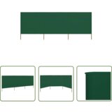  The Living Store 3-panelni vetrobran tkanina 400x80 cm zelen - Vetrobran, (21743417) | Shoptok.si