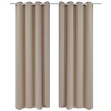  2 zavjese s metalnim ringovima 135 x 245 bež | shoptok.hr