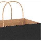  Papirnate vrećice 250 kom s ručkama crne 21x11x31 cm | shoptok.hr