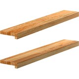  Prozorske klupice 2 kom svijetlosmeđe 90x15x2 cm masivne hrast u